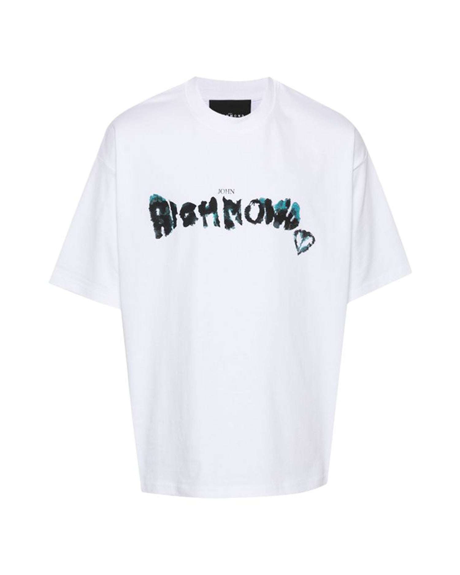 John Richmond T-shirt Over Con Logo Sul Davanti