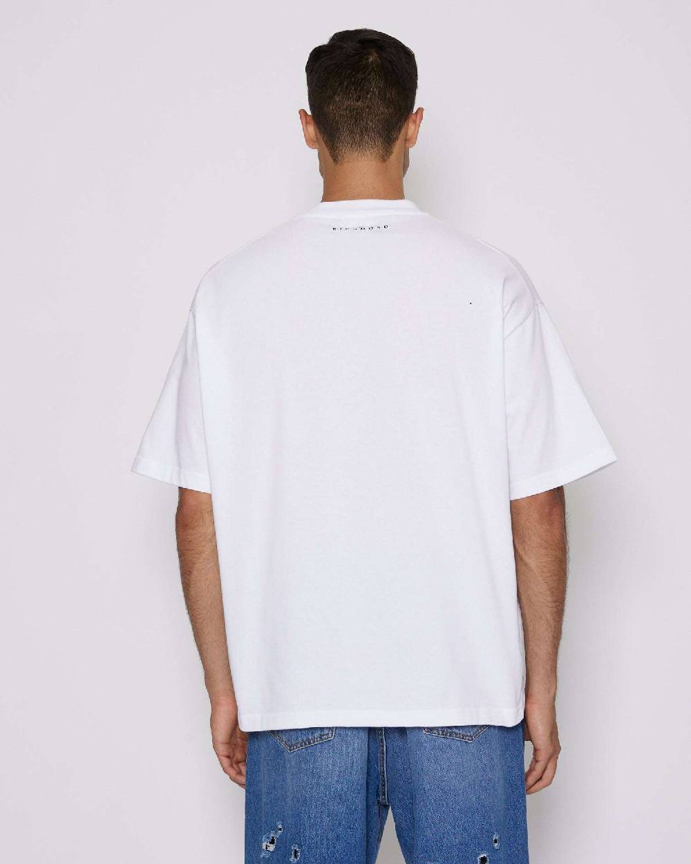 John Richmond T-shirt Over Con Logo Sul Davanti