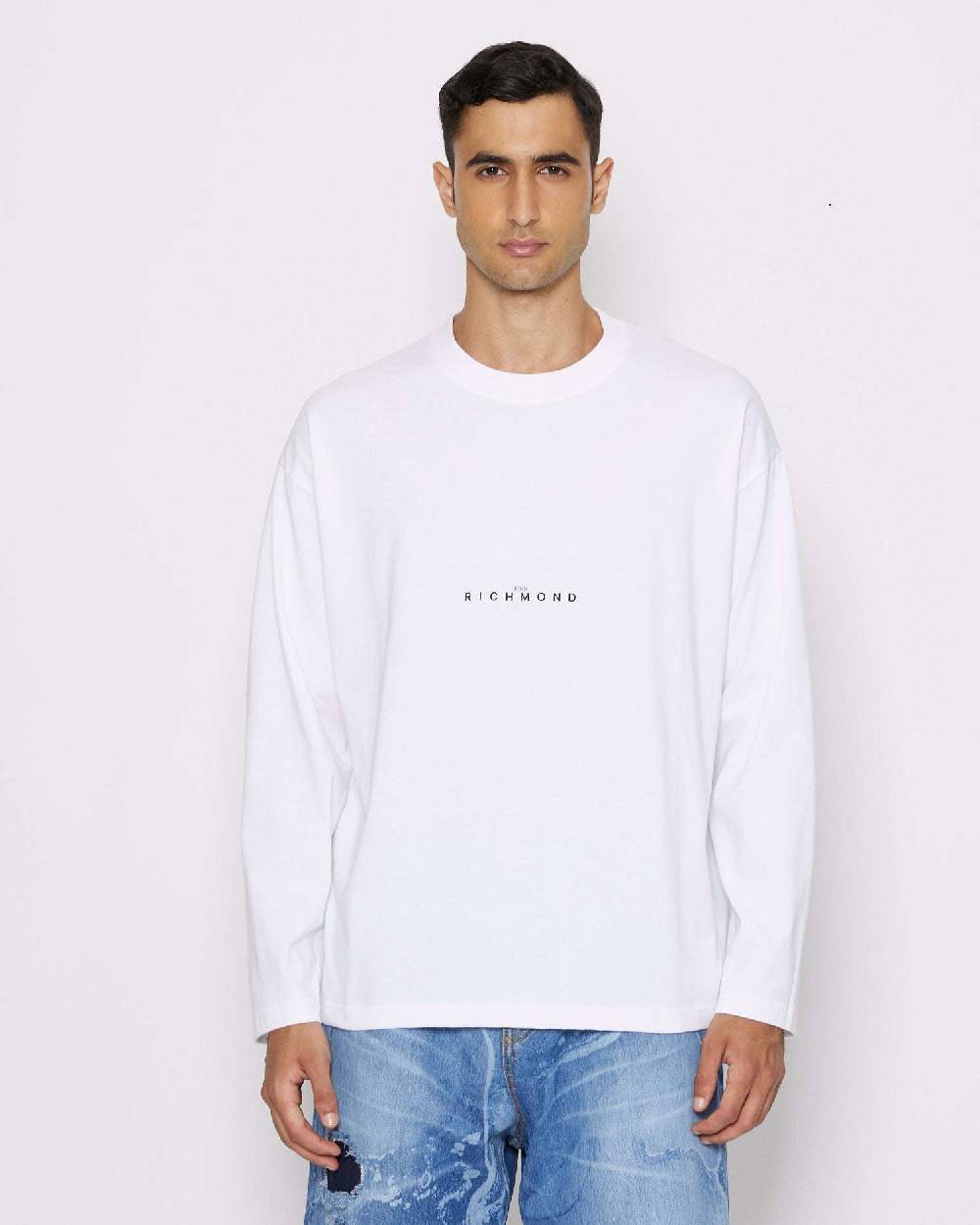 John Richmond T-shirt Over Con Logo Sul Davanti