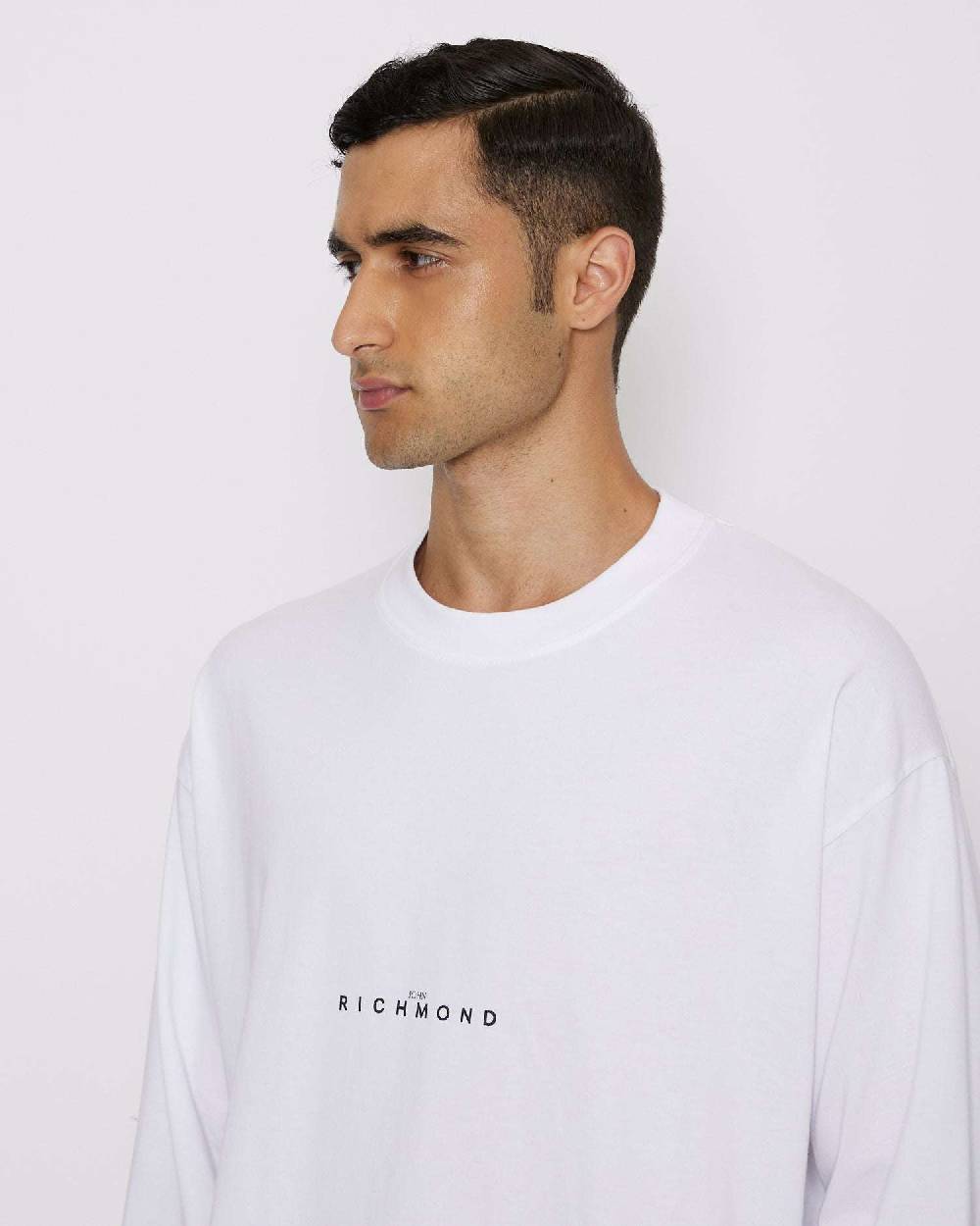 John Richmond T-shirt Over Con Logo Sul Davanti