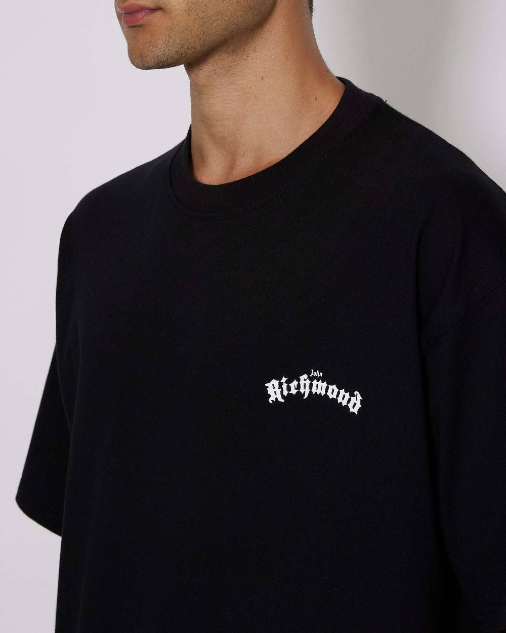 John Richmond T-shirt Over Con Logo Sul Davanti