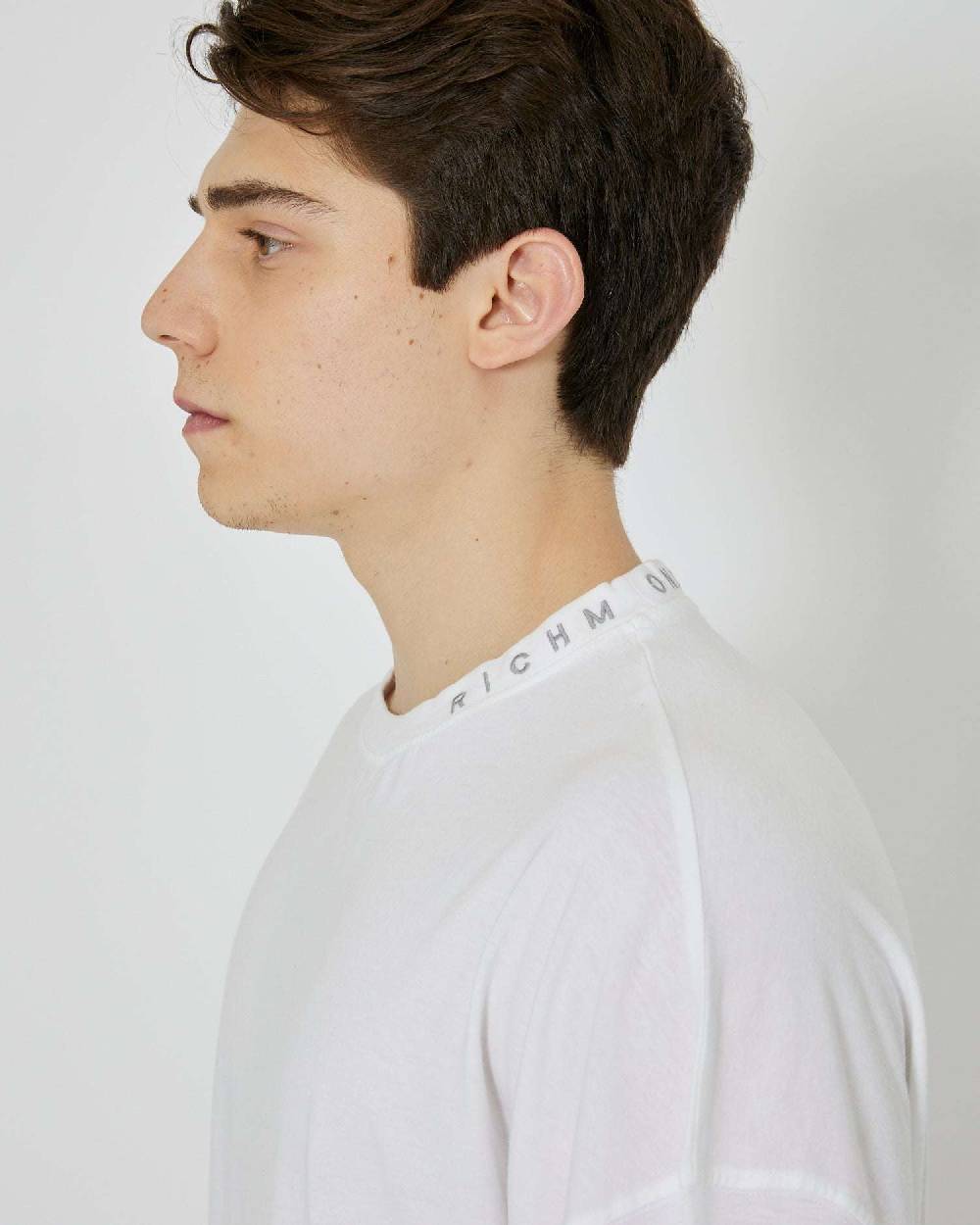 John Richmond T-shirt Over Con Logo Sullo Scollo