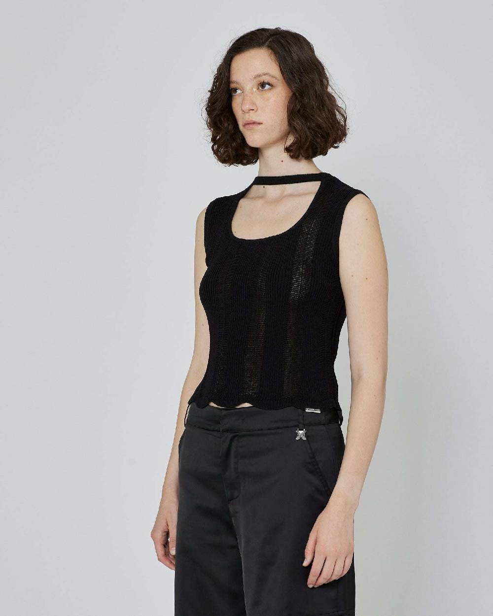 John Richmond Top Effetto Forato