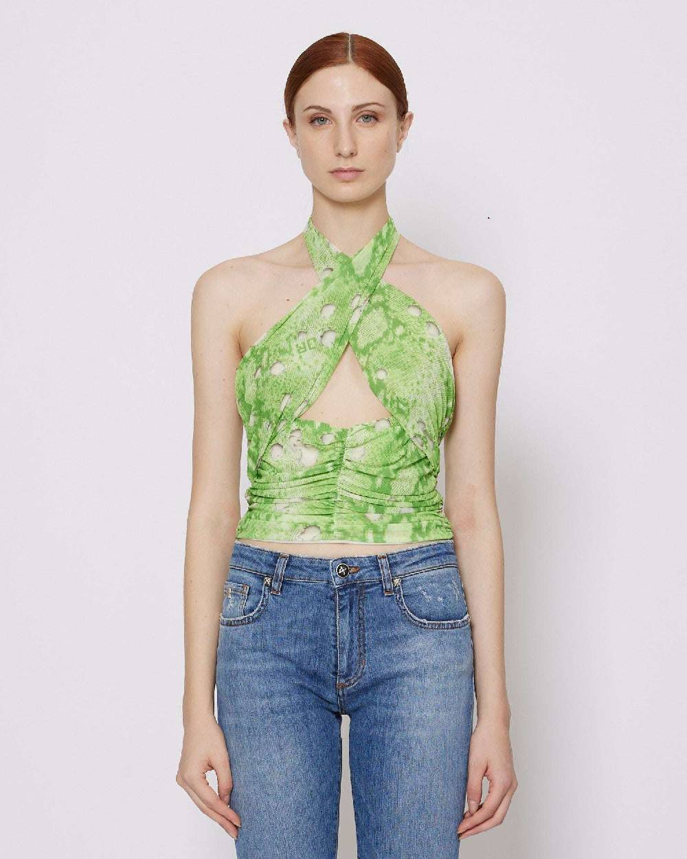 John Richmond Top Incrociato Con Pattern