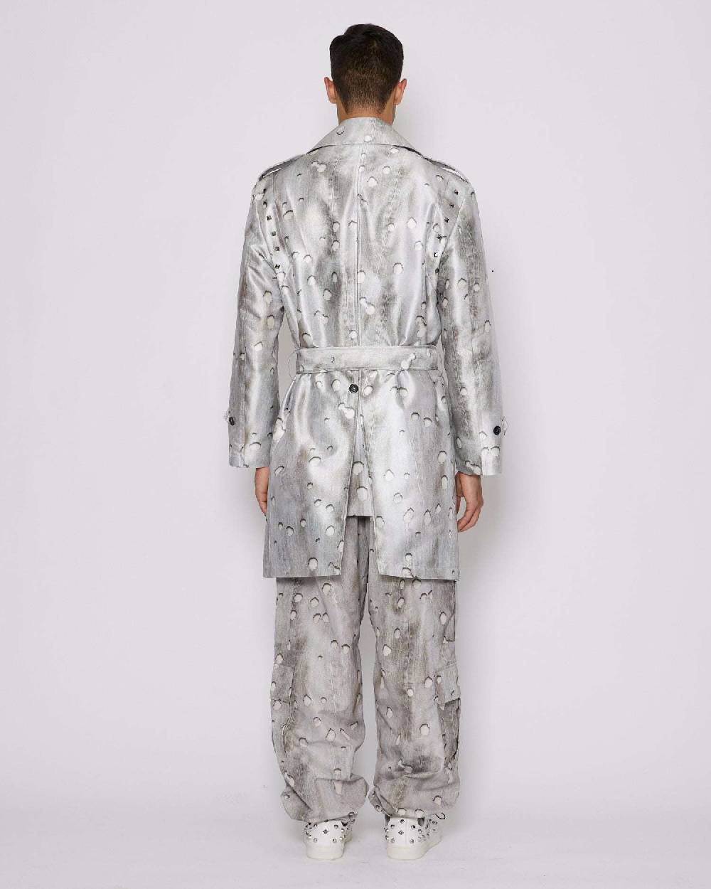 John Richmond Trench Con Motivo Ton Sur Tone