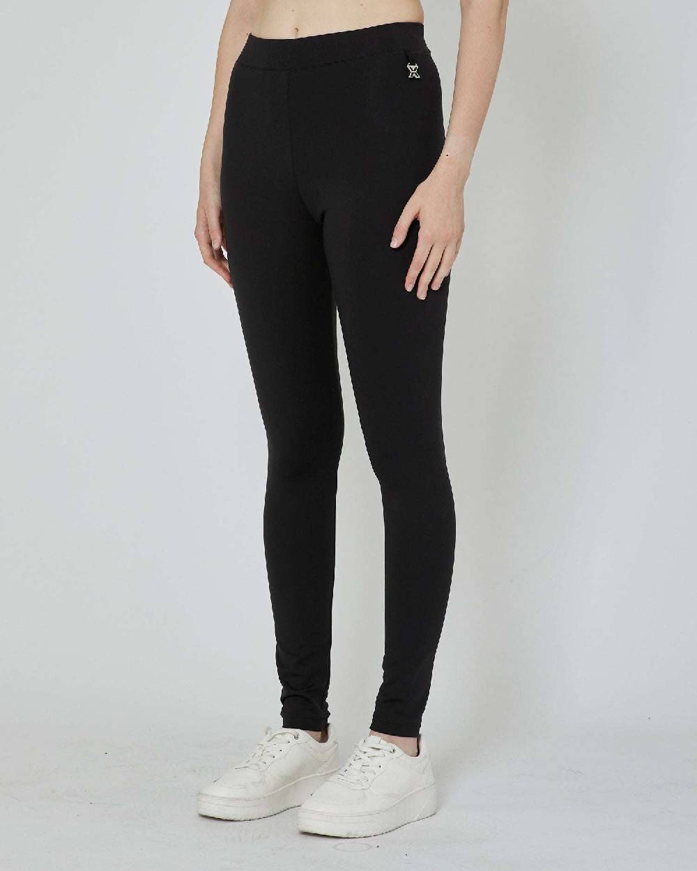 John Richmond Leggings Con Etichetta Metallica Sul Davanti