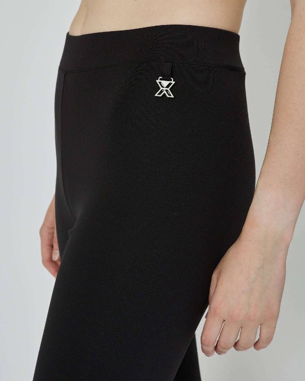 John Richmond Leggings Con Etichetta Metallica Sul Davanti