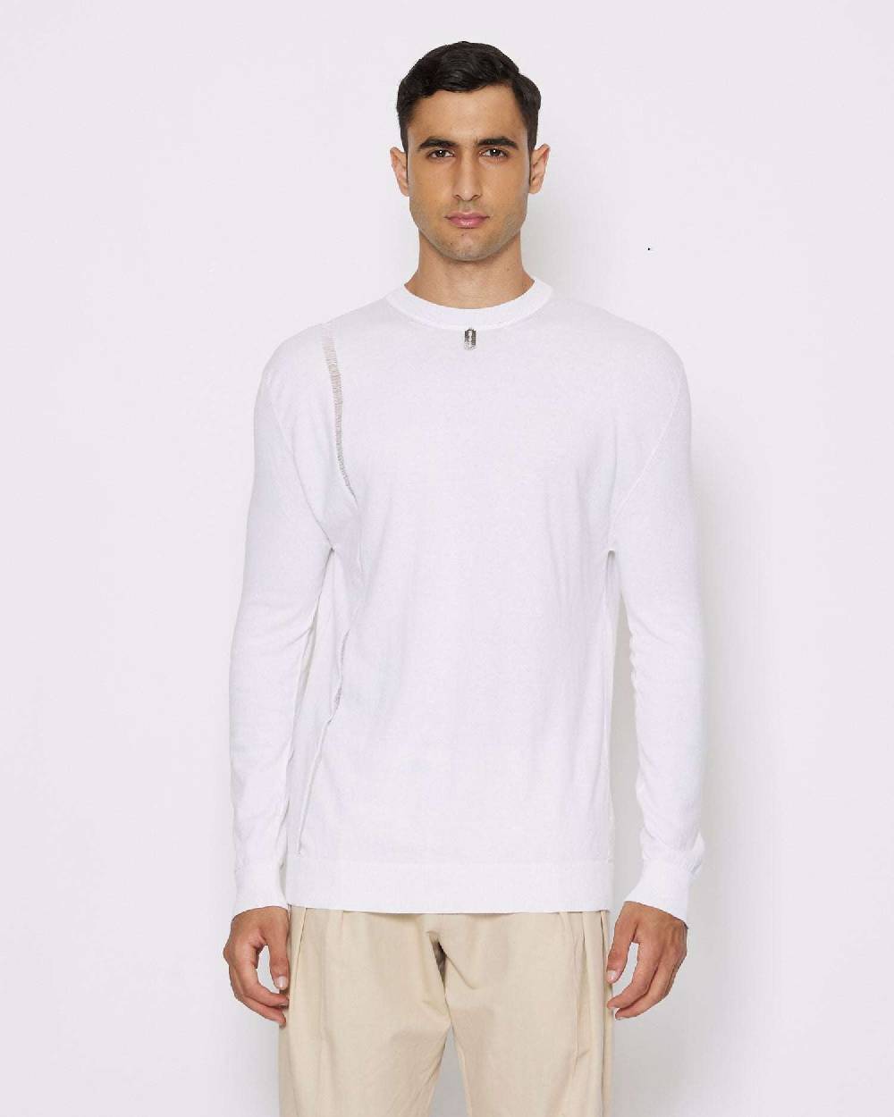 John Richmond Maglia In Cashmere Con Etichetta Metallica