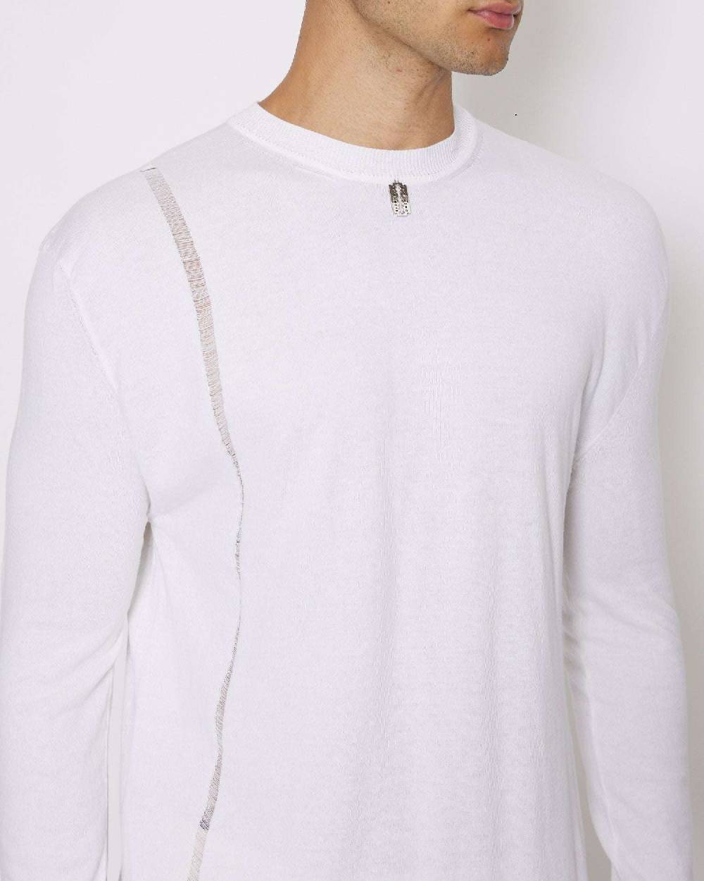 John Richmond Maglia In Cashmere Con Etichetta Metallica