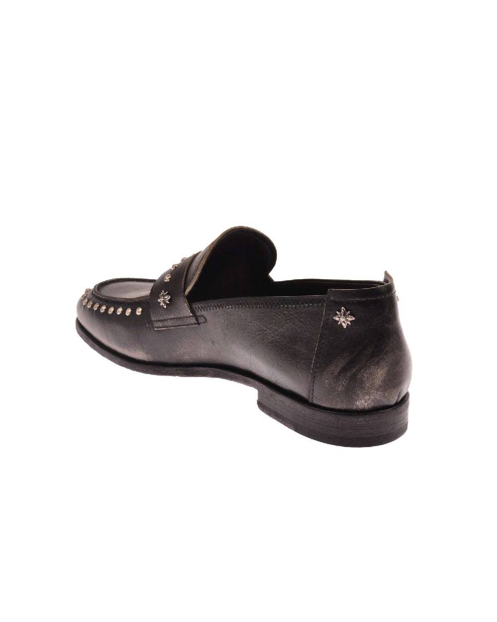 John Richmond Mocassino Con Applicazioni Metalliche Sul Davanti