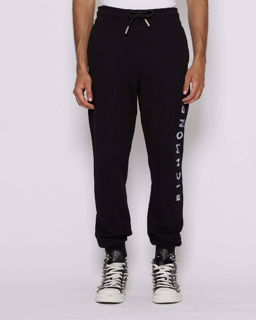 John Richmond Pantaloni Da Jogging Con Logo JR Sul Davanti