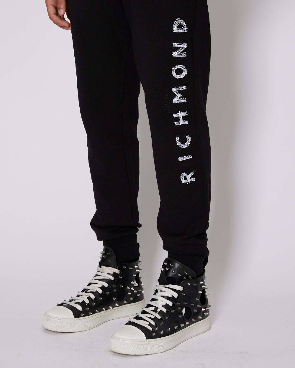 John Richmond Pantaloni Da Jogging Con Logo JR Sul Davanti
