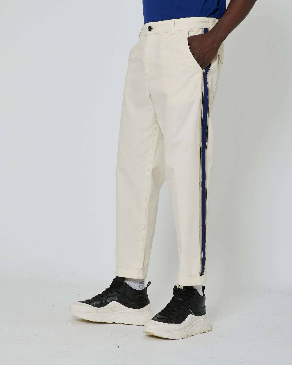 John Richmond Pantaloni Slim Fit Con Bande Laterali