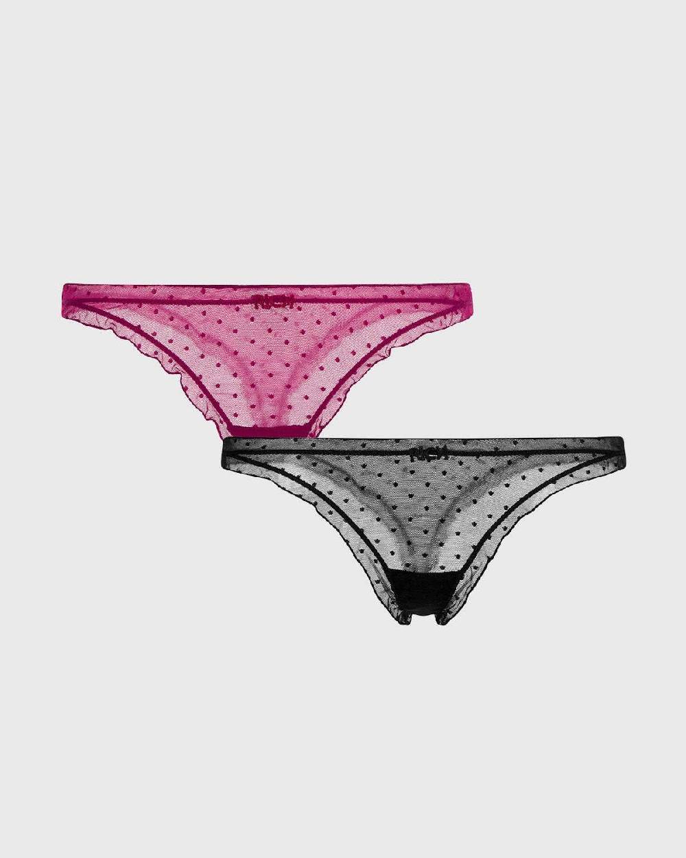 Richmondunderwear Bipack di slip con ricamo a pois