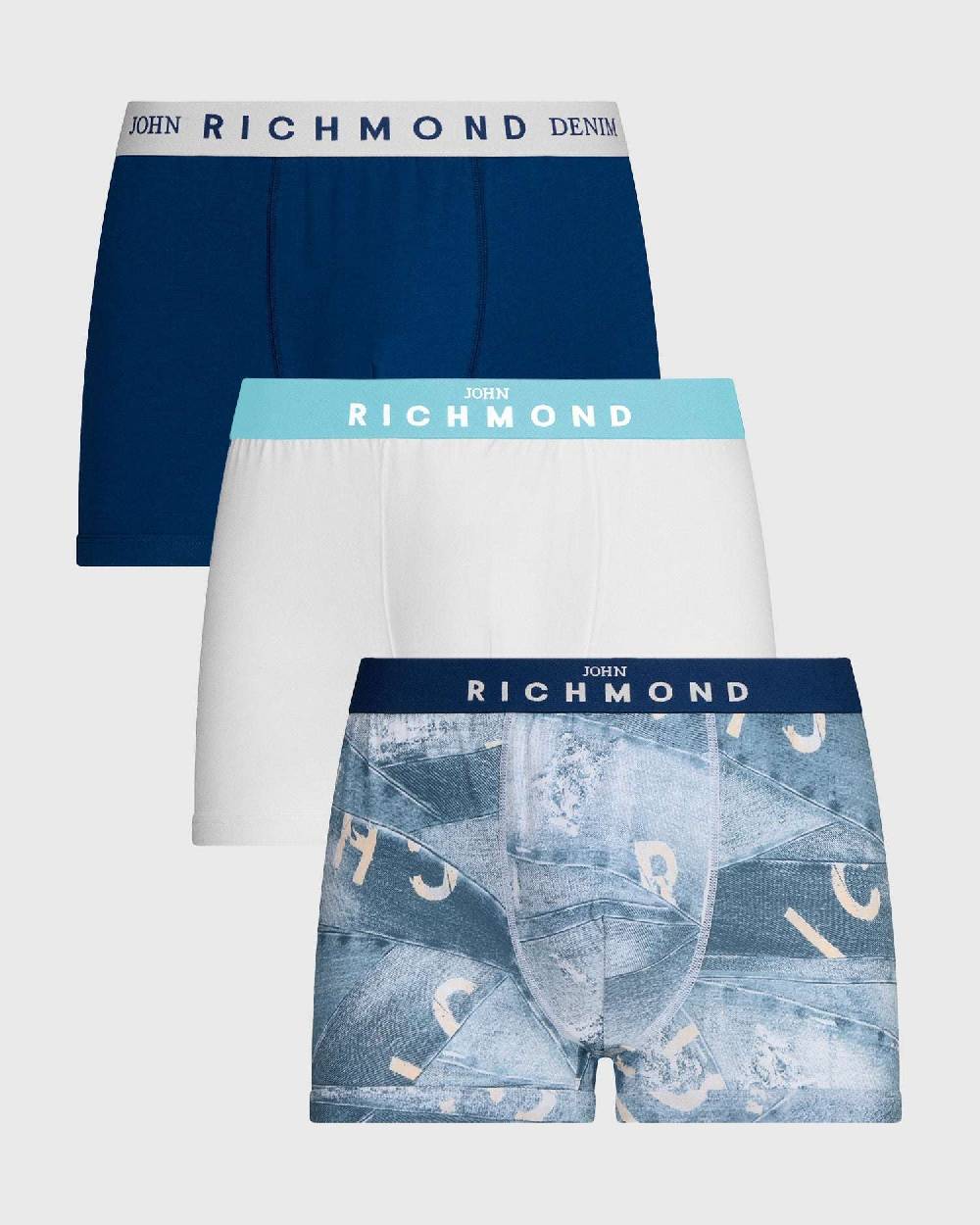 Richmondunderwear Tripack boxer fantasia denim