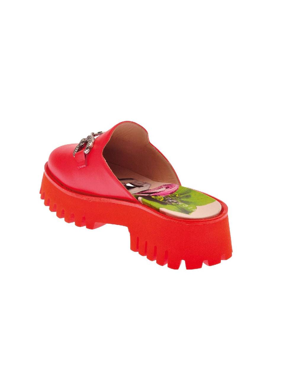 John Richmond Scarpa Aperta Dietro Con Applicazione