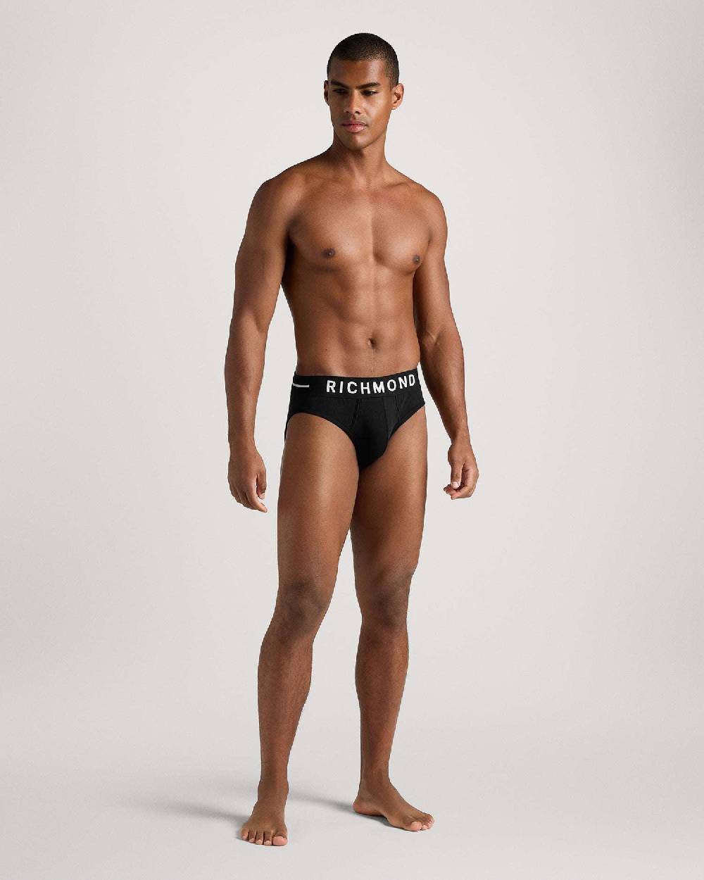 Richmondunderwear Slip Vita Bassa In Cotone Pettinato