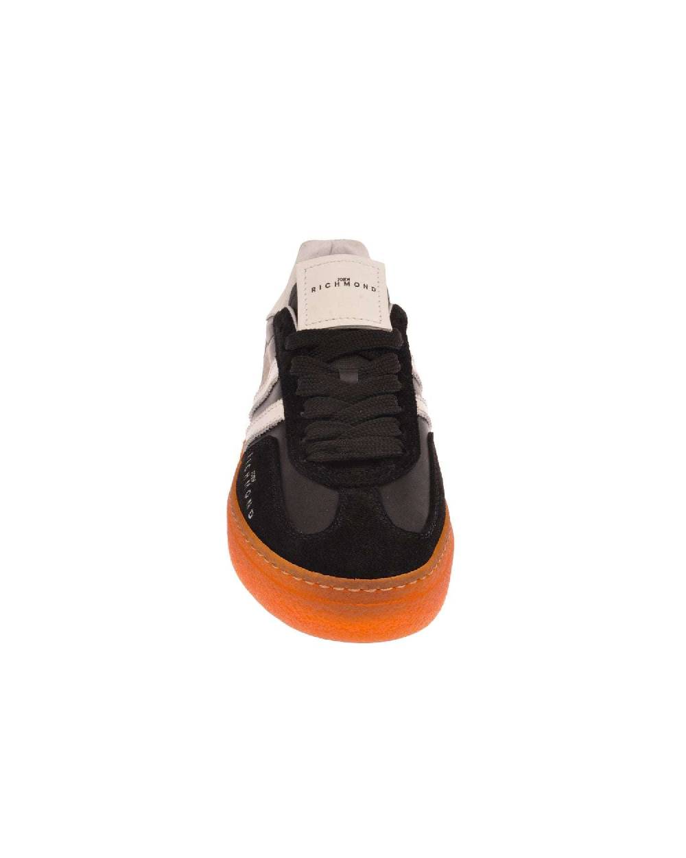 John Richmond Sneakers In Pelle Con Logo E Bande Laterali