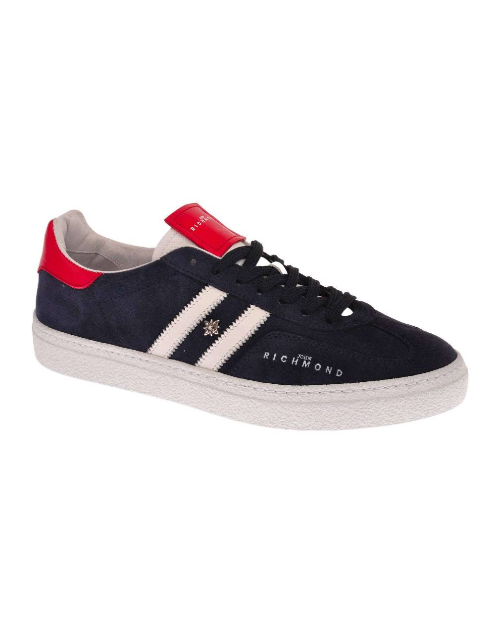 John Richmond Sneakers In Pelle Con Logo E Bande Laterali