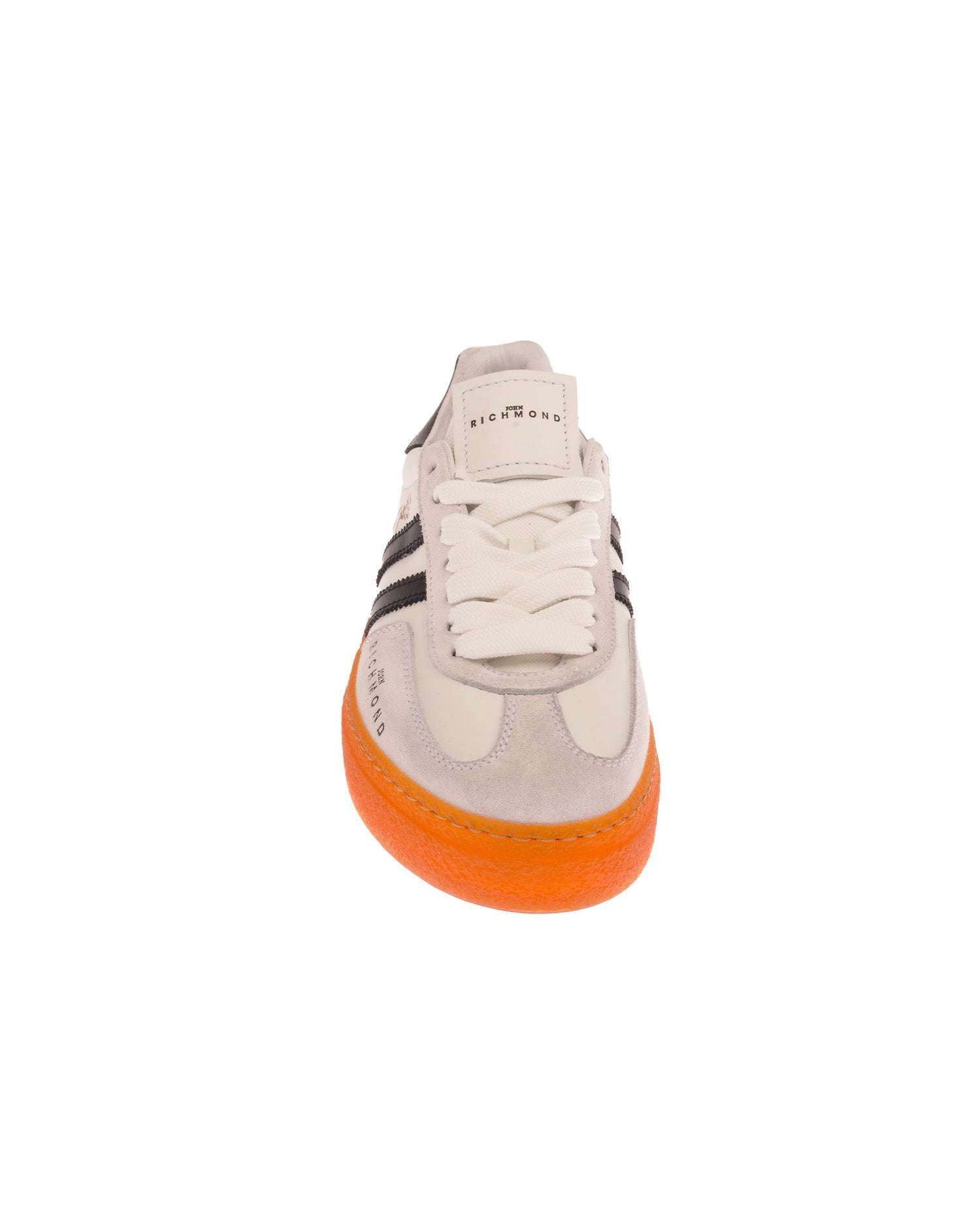 John Richmond Sneakers In Pelle Con Logo E Bande Laterali