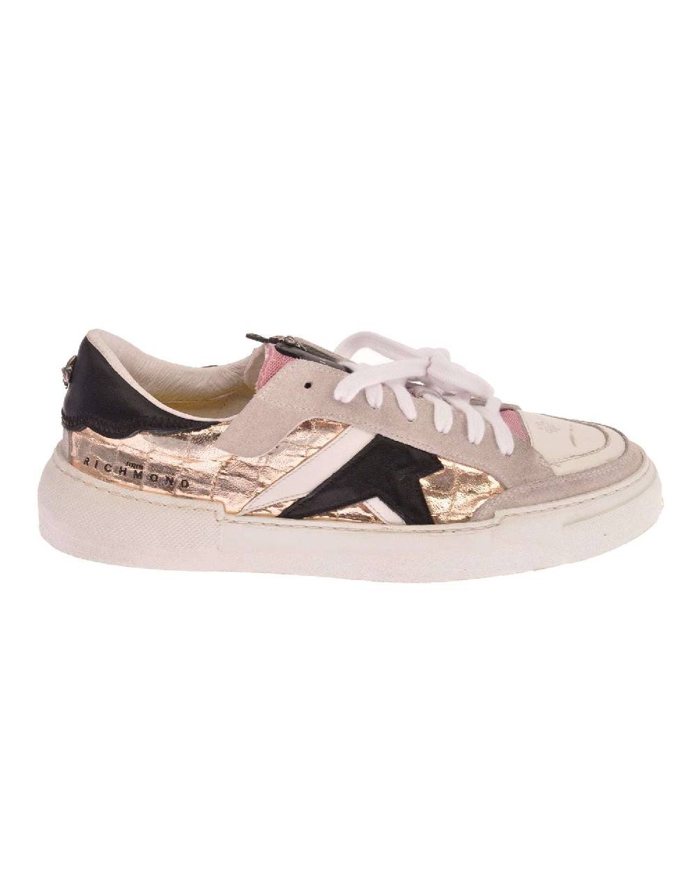 John Richmond Sneakers Tricolor Con Stampa Laterale