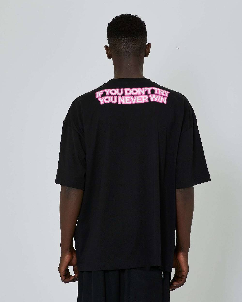 John Richmond T-shirt Con Grafica Applicata Sul Retro E Logo Impresso Sul Davanti