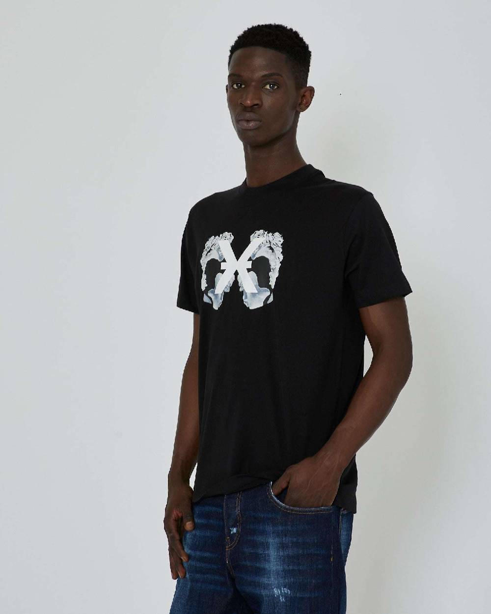 John Richmond T-shirt Con Grafica Stampata Sul Davanti