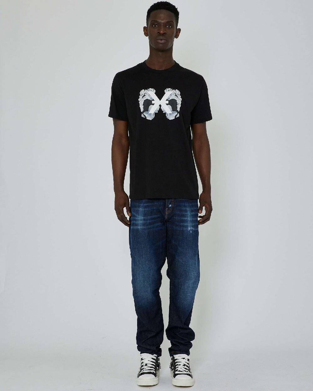 John Richmond T-shirt con grafica stampata sul davanti