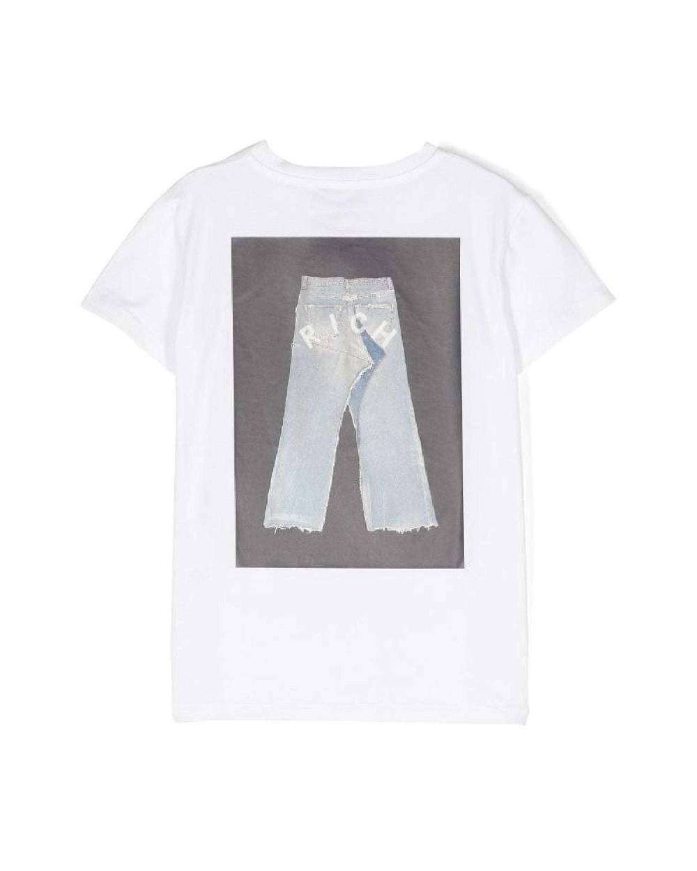 John Richmond Kids T-shirt Con Grafica Sul Davanti E Sul Retro