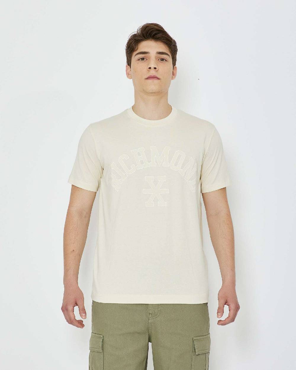 John Richmond T-shirt Con Logo A Contrasto Sul Davanti