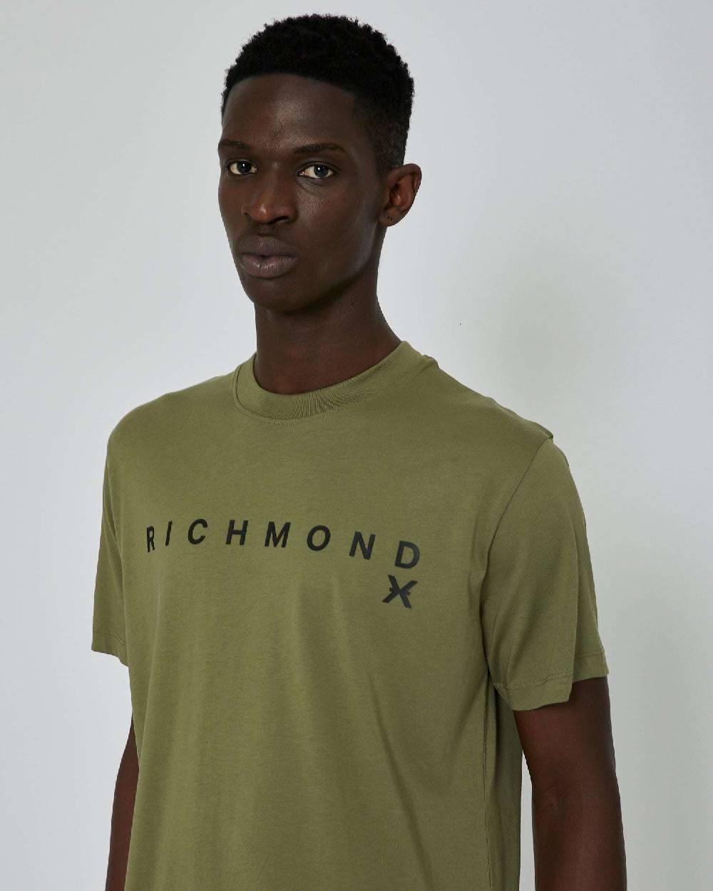 John Richmond T-shirt Con Logo A Contrasto Sul Davanti