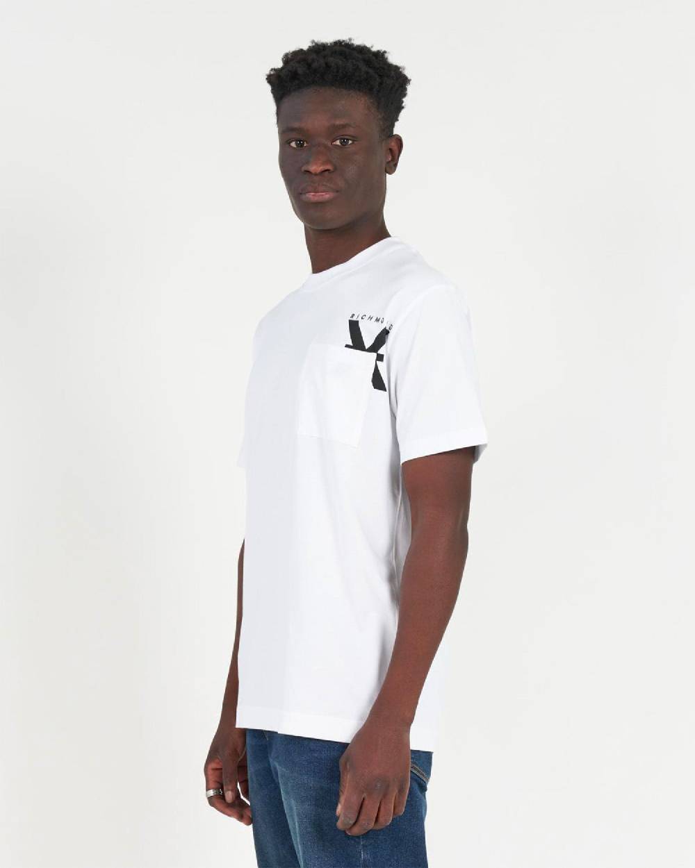 John Richmond T-shirt Con Logo A Contrasto Sul Davanti