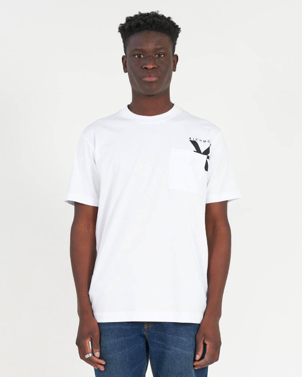 John Richmond T-shirt con logo a contrasto sul davanti