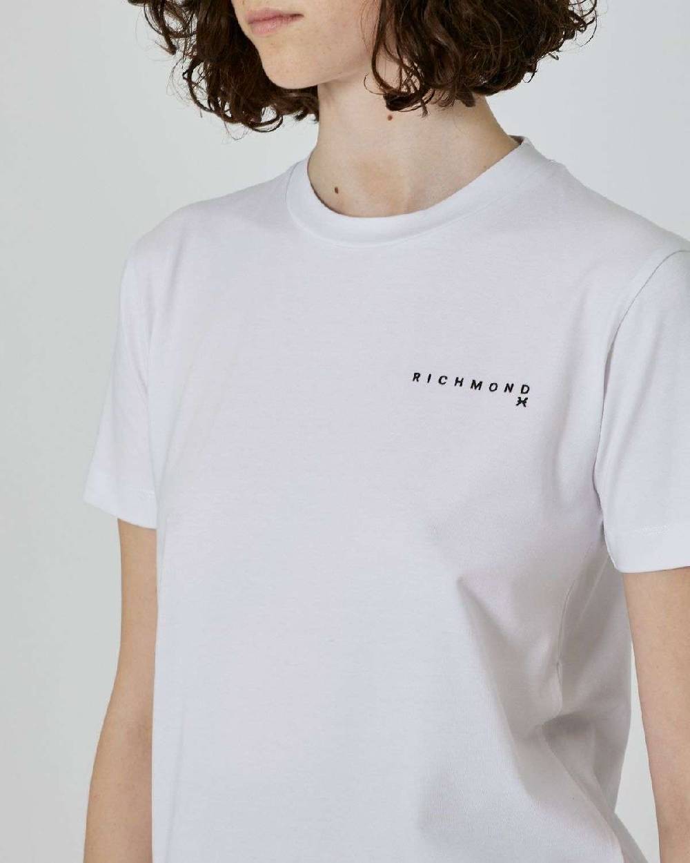 John Richmond T-shirt Con Logo A Contrasto Sul Davanti