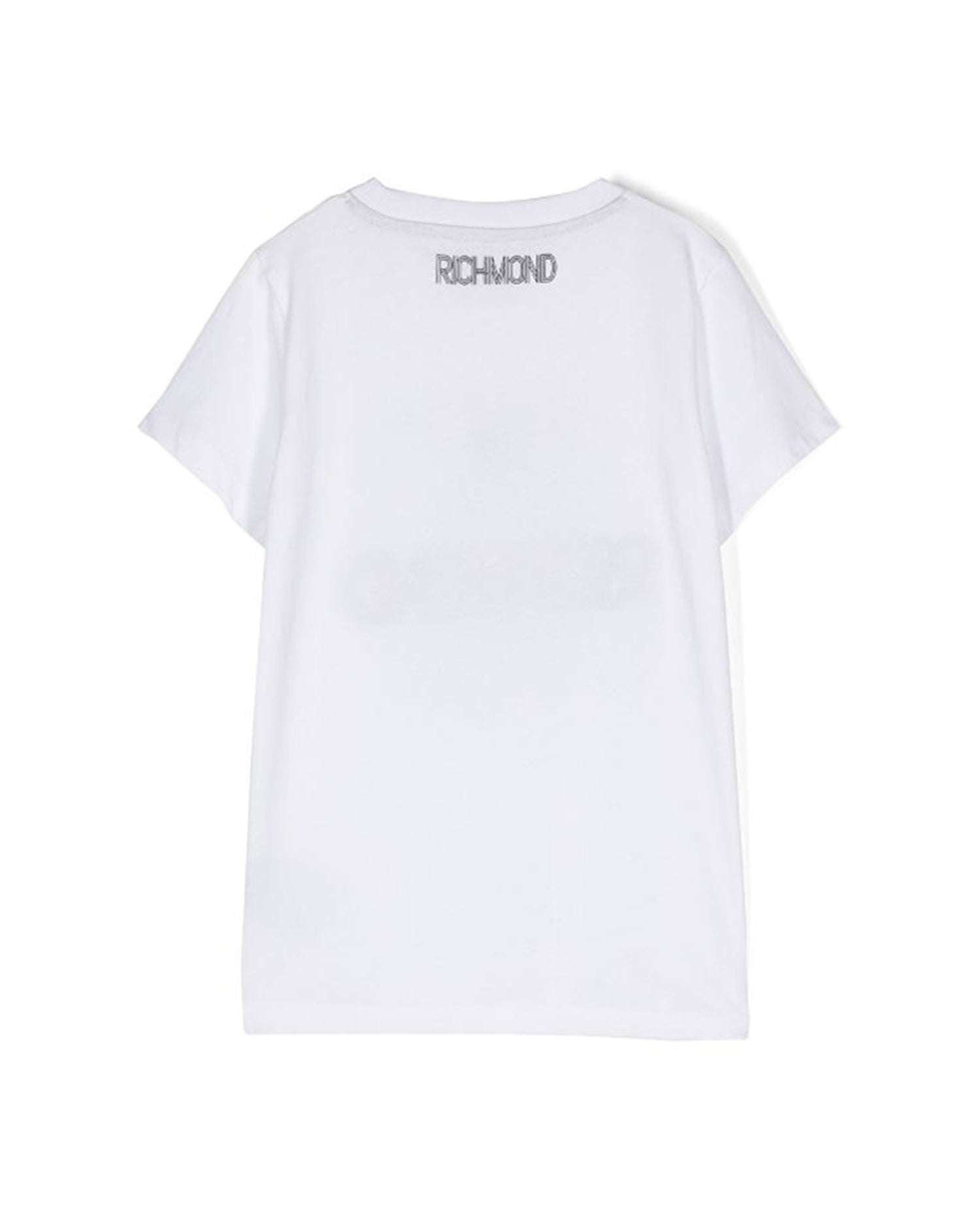 John Richmond Kids T-shirt Con Logo E Grafica Sul Davanti