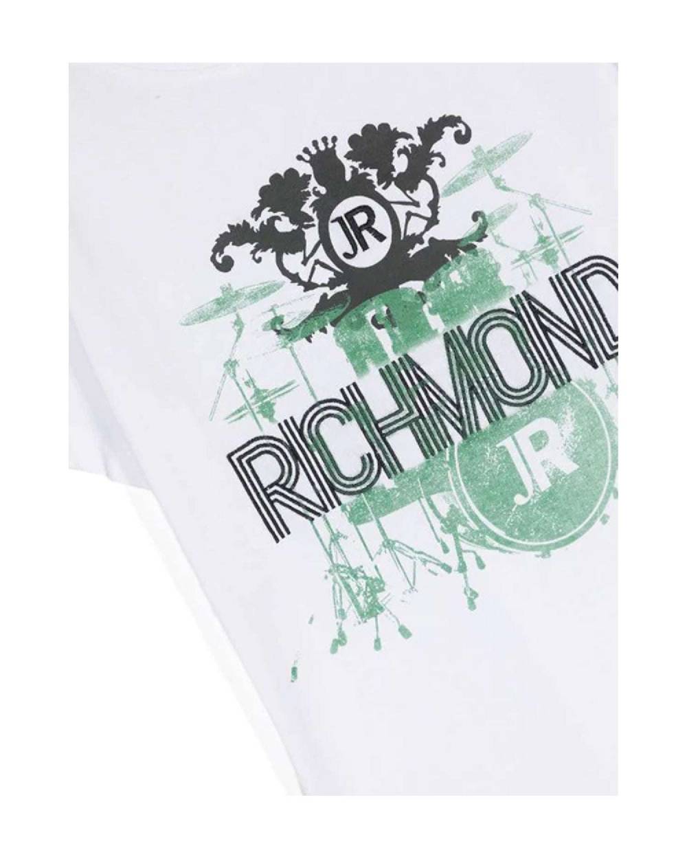 John Richmond Kids T-shirt Con Logo E Grafica Sul Davanti