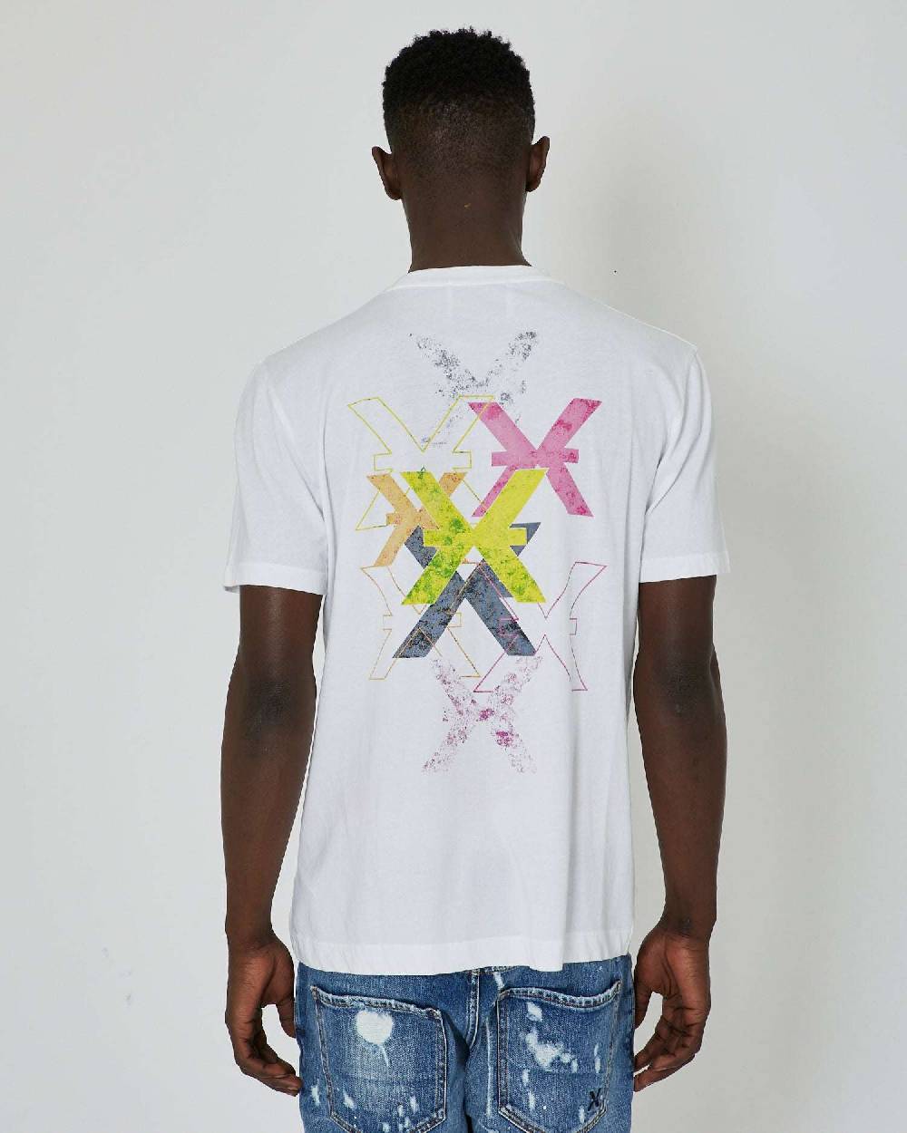 John Richmond T-shirt Con Stampa Applicata Sul Retro