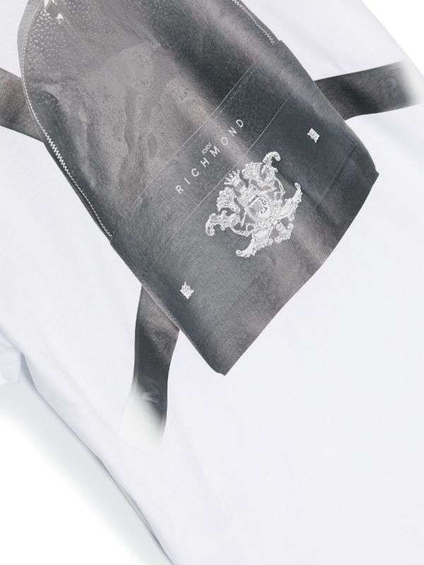 John Richmond Kids T-shirt Con Stampa Sul Davanti E Sul Retro
