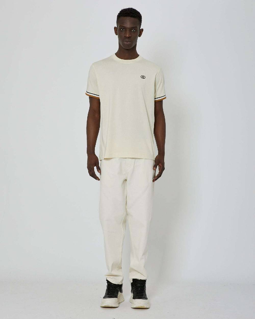 John Richmond T-shirt regolare con logo a contrasto sul davanti