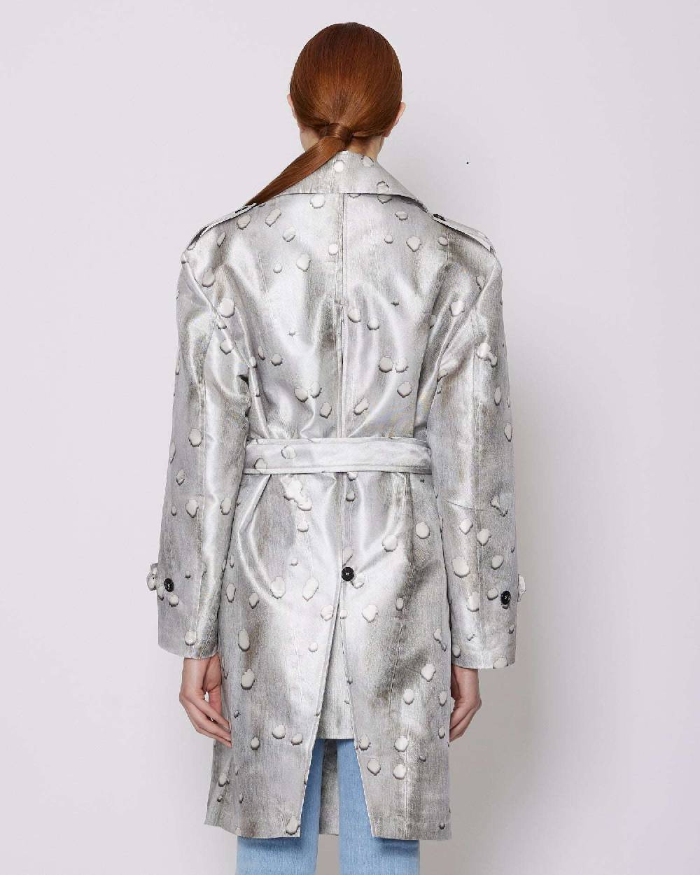 John Richmond Trench Doppiopetto Con Motivo Tono Su Tono