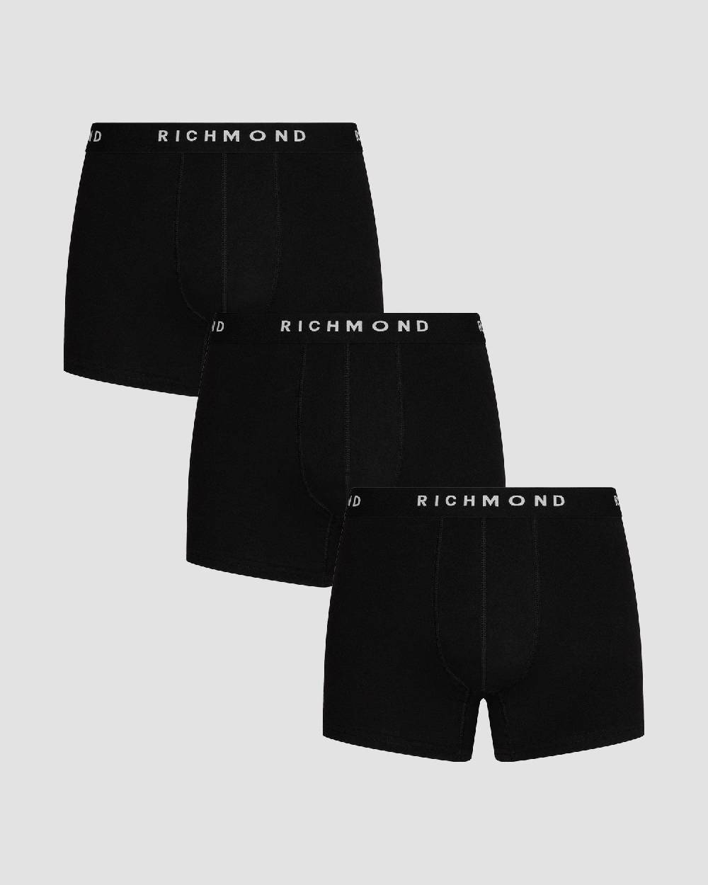 Richmondunderwear Tripack Boxer Tricolor Vita Bassa In Cotone Pettinato