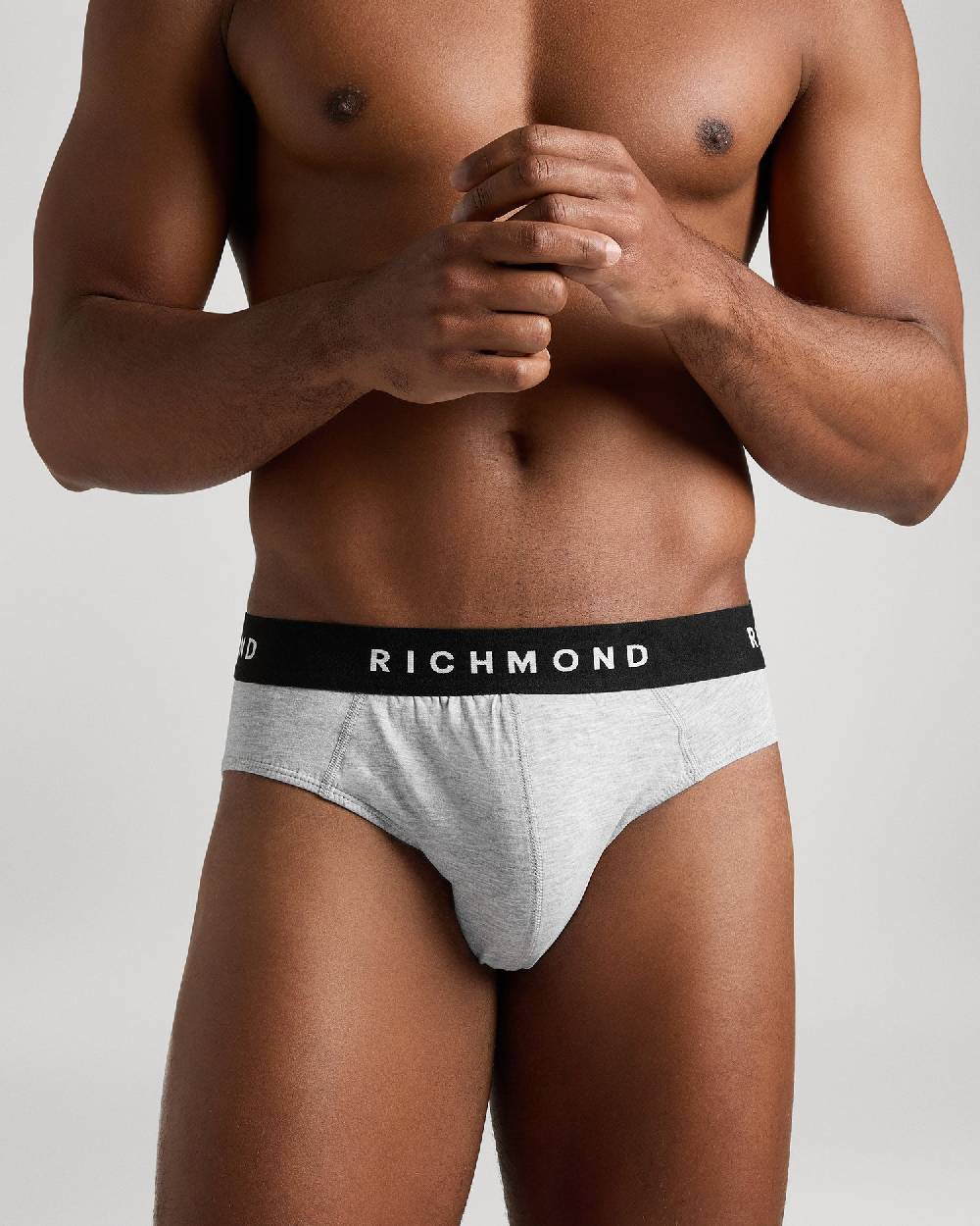 Richmondunderwear Tripack Slip Vita Bassa In Cotone Pettinato