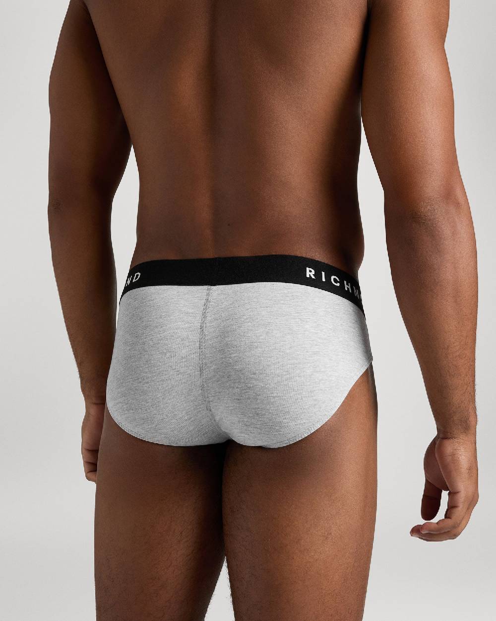 Richmondunderwear Tripack Slip Vita Bassa In Cotone Pettinato