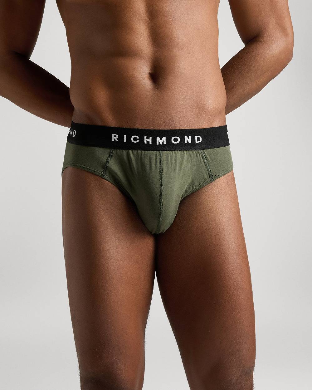 Richmondunderwear Tripack Slip Vita Bassa In Cotone Pettinato