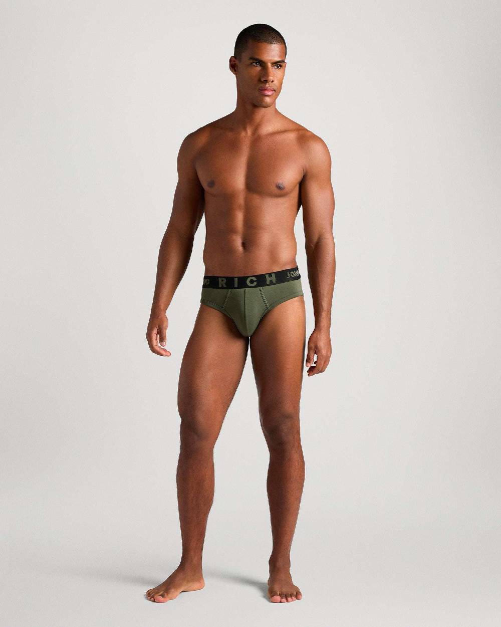 Richmondunderwear Tripack Slip Vita Bassa In Cotone Pettinato