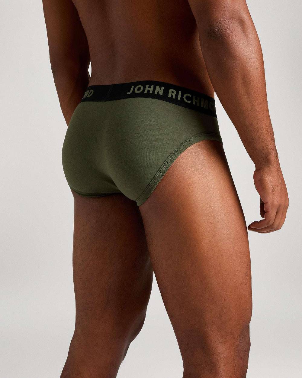 Richmondunderwear Tripack Slip Vita Bassa In Cotone Pettinato