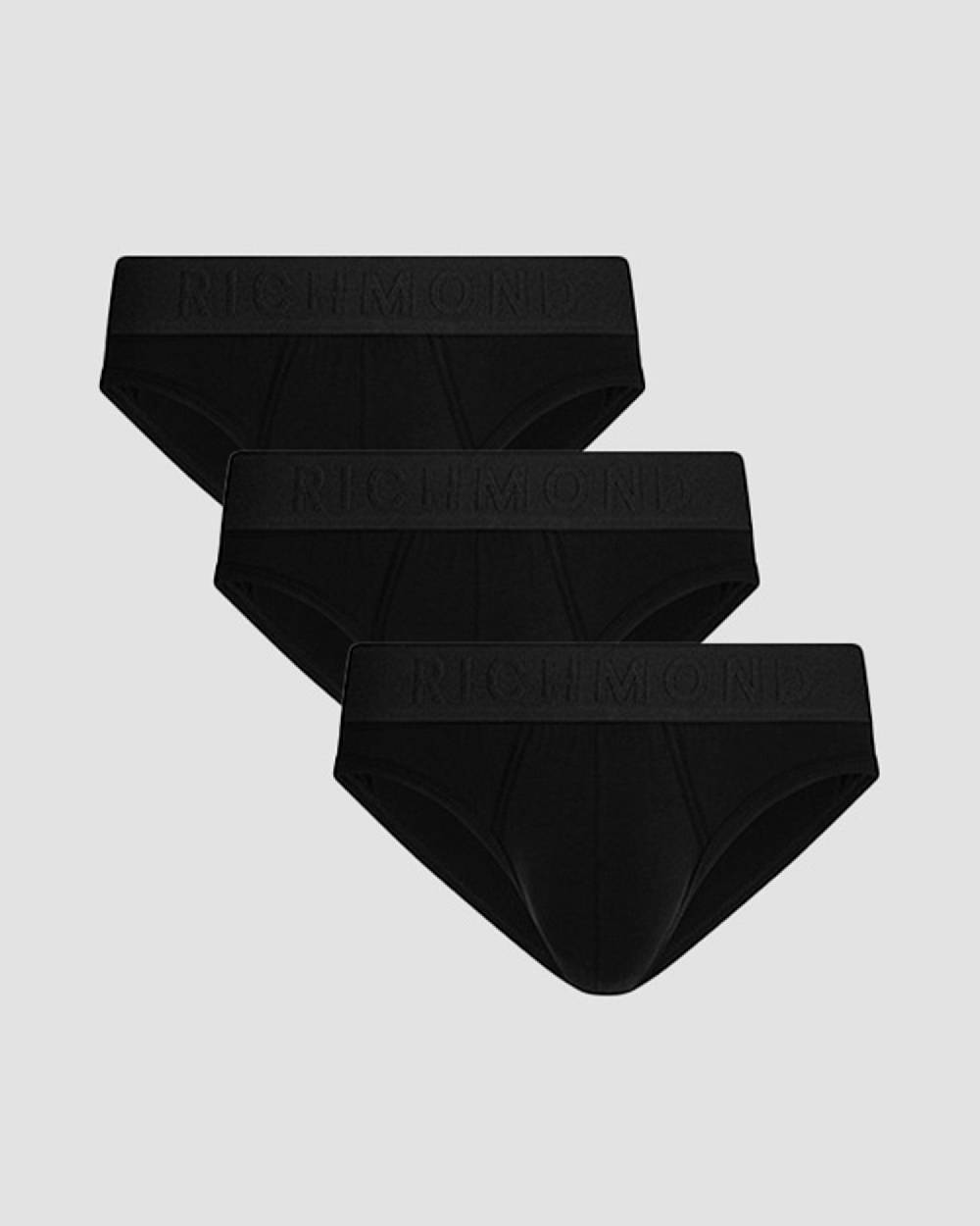 Richmondunderwear Tripack Slip Vita Bassa Tricolor In Cotone Pettinato