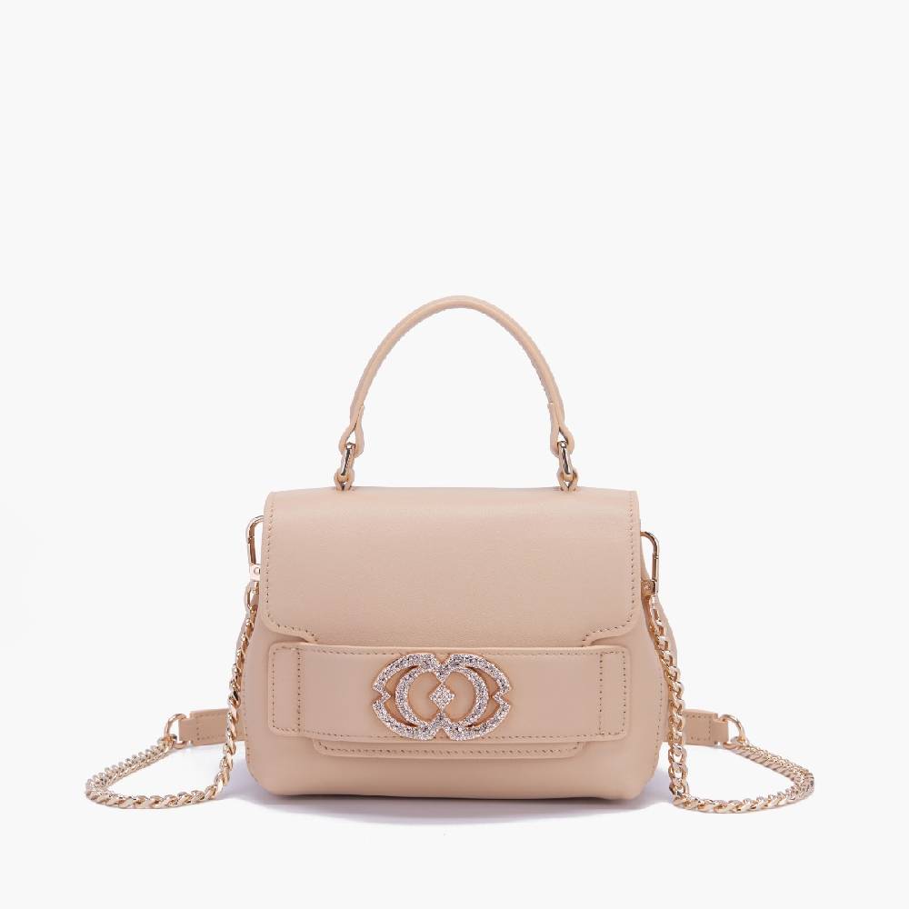 La Carrie BORSA A MANO LOGO CAPPUCCINO