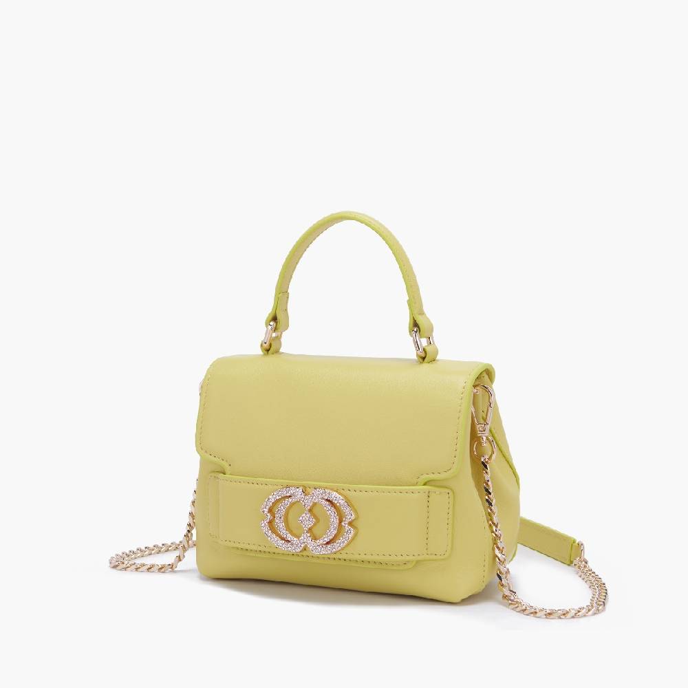 La Carrie BORSA A MANO LOGO GIALLA