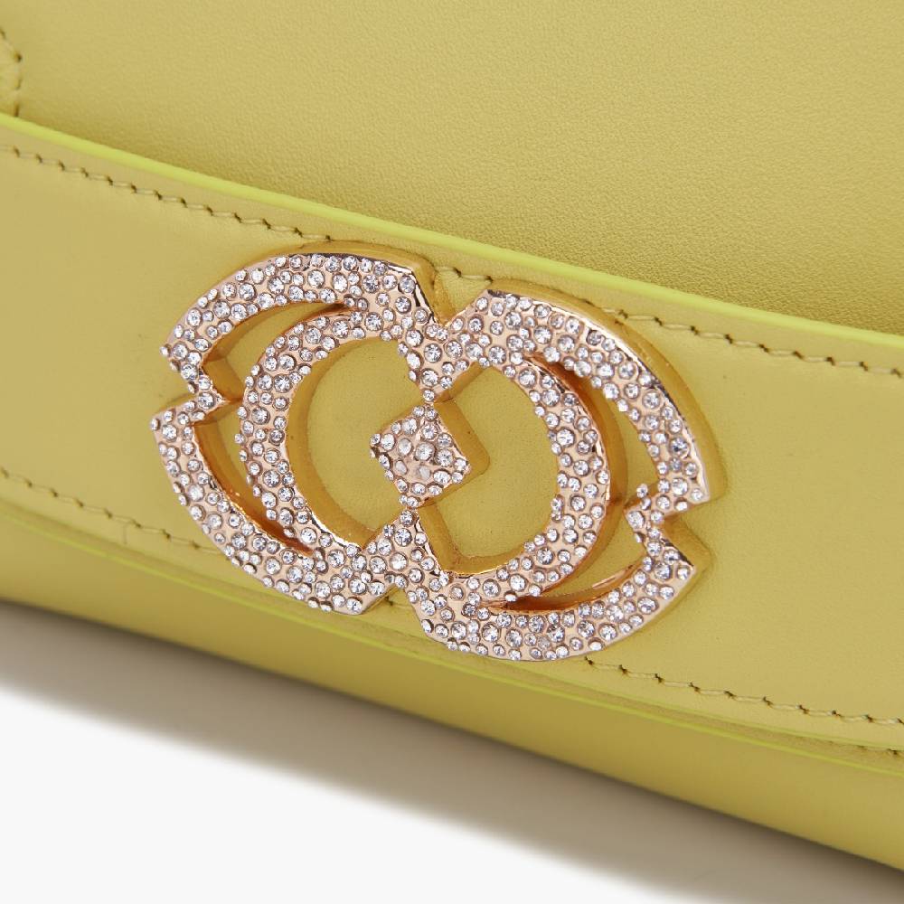 La Carrie BORSA A MANO LOGO GIALLA